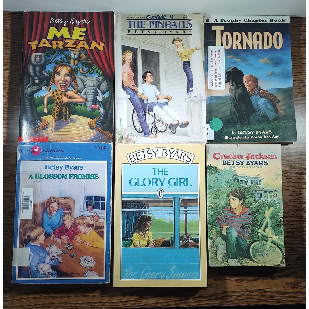 6 Lot Betsy Byars PB Blossom Promise  Cracker Jackson The Pinballs Glory Girl